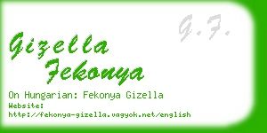 gizella fekonya business card